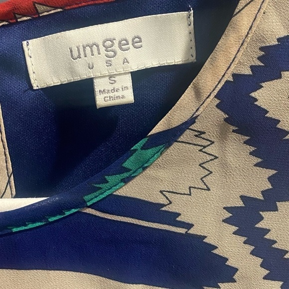 UMGEE Aztec Southwest Tribal Designed Ruffle Dress size Small - Picture 5 of 5